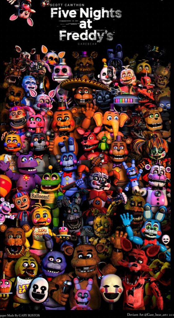 All characters in Five Nights at Freddy's