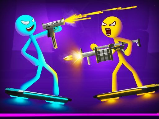 Characters firing in Stickman Party