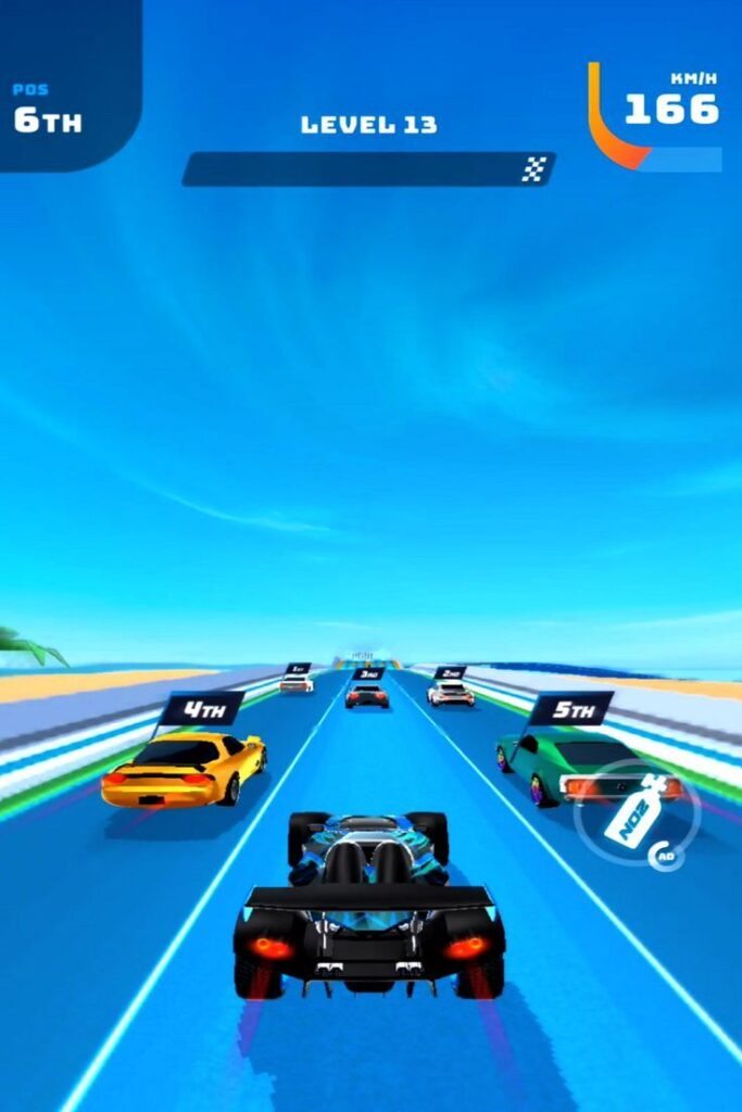 Multiplayer match in race master 3d
