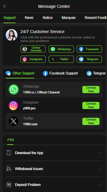 y999 game helpline